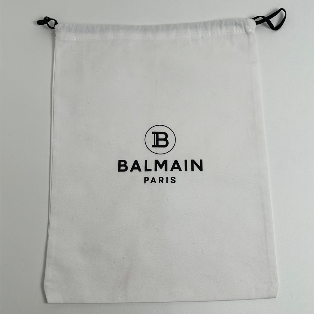 Balmain White Logo Dust Bag